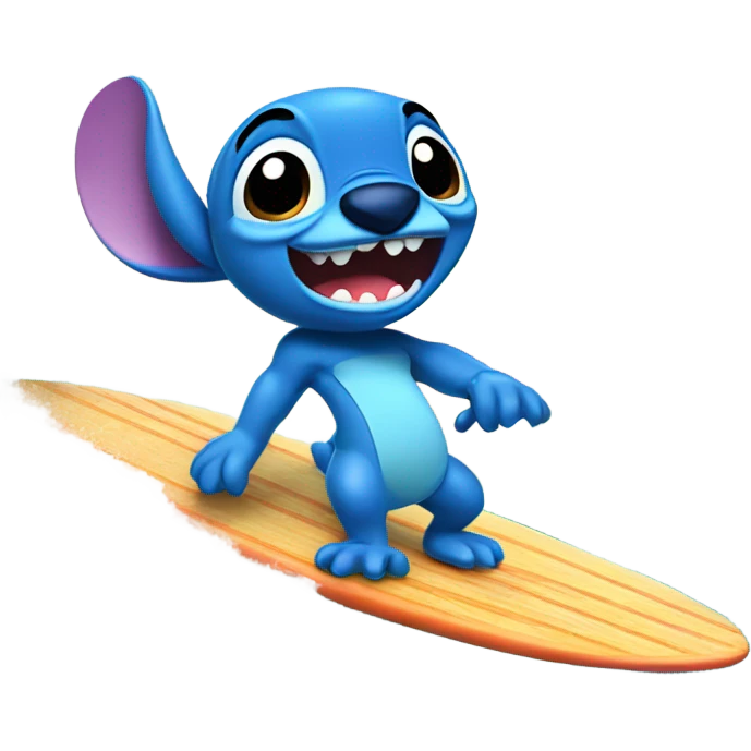 stitch qui surf emoji