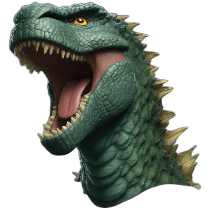 Godzilla (proportional) mouth closed (realistic) (Godzilla King of the Monsters, 2019) emoji