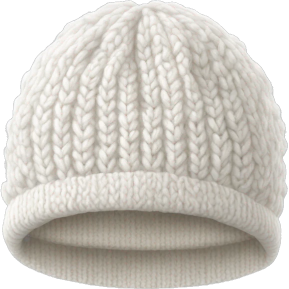 white knitted wool cap piece of clothing emoji