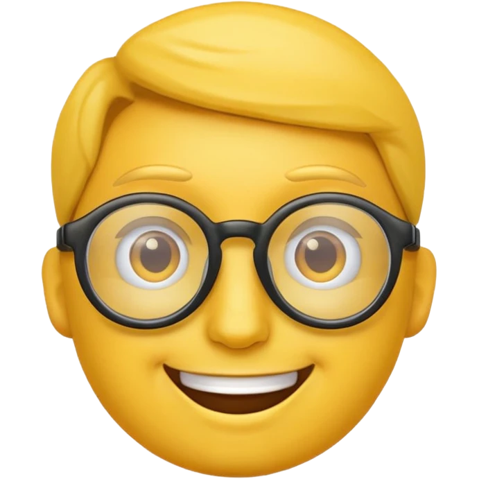 An emoji head with driving glasses, variation 8. emoji