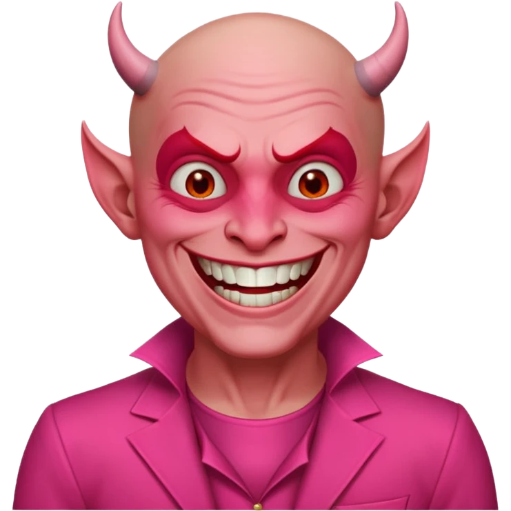 devil uncle bald in pink outfit emoji