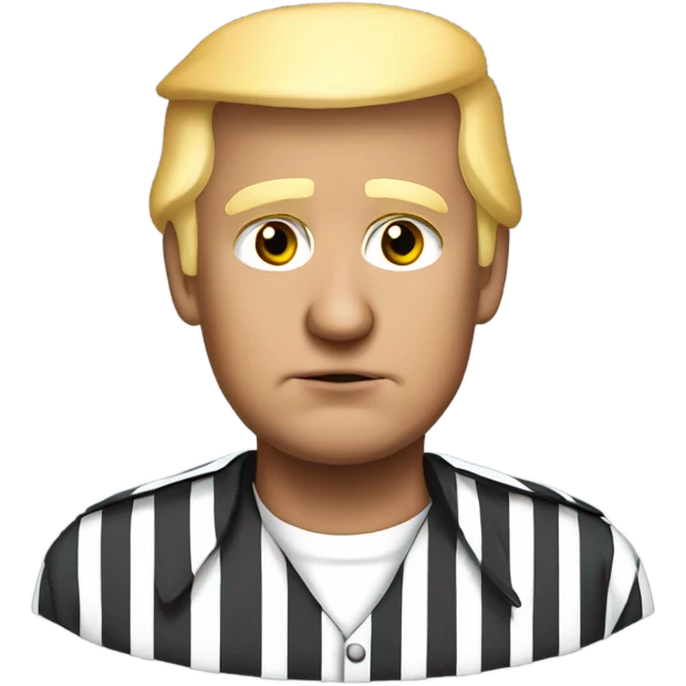 super realistic Donald Trump in prison uniform emoji