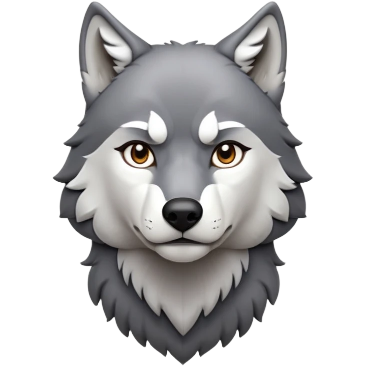 cinematic-noble-wolf-portrait-emoji,-poised-and-regal,-with-a-strong,-lean-build-and-a-sleek,-fur-of-grey-and-white,-deep-set-soulful-piercing-eyes,-simplified-yet-sharp-and-sophisticated-features,-highly-detailed,-full-body, zoomed out showing shoulders emoji