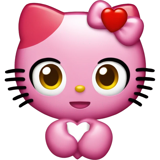 hello kitty heart emoji
