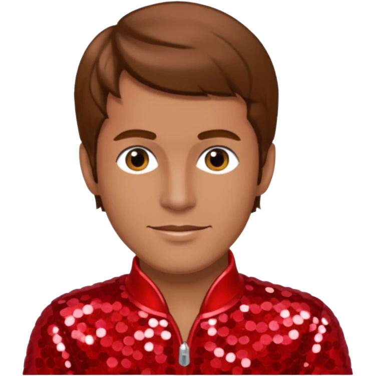Peter Allen with Brown Hair, Red Sequin Outfit emoji