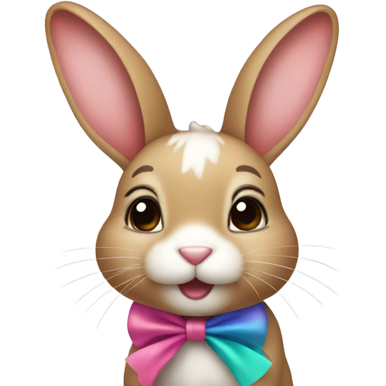 Bunny with bow emoji