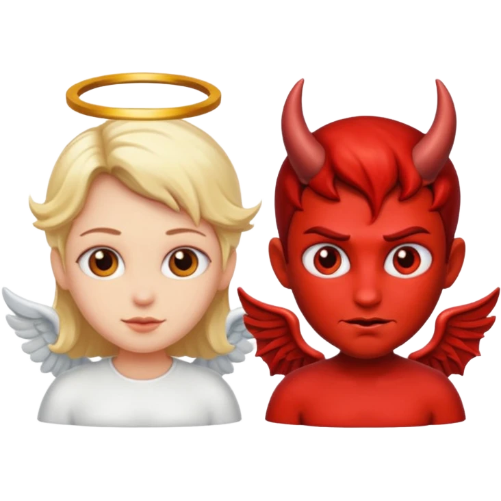 Angel and devil  emoji