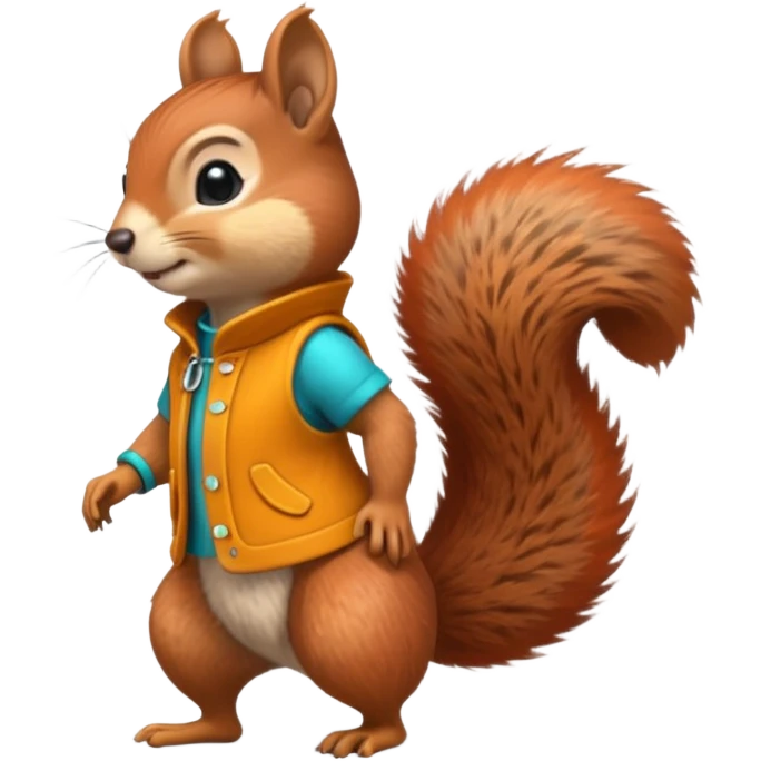 écureuil défilé de mode emoji