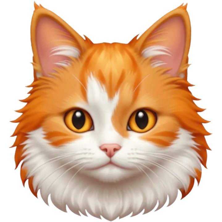 tiny ginger and white cat emoji
