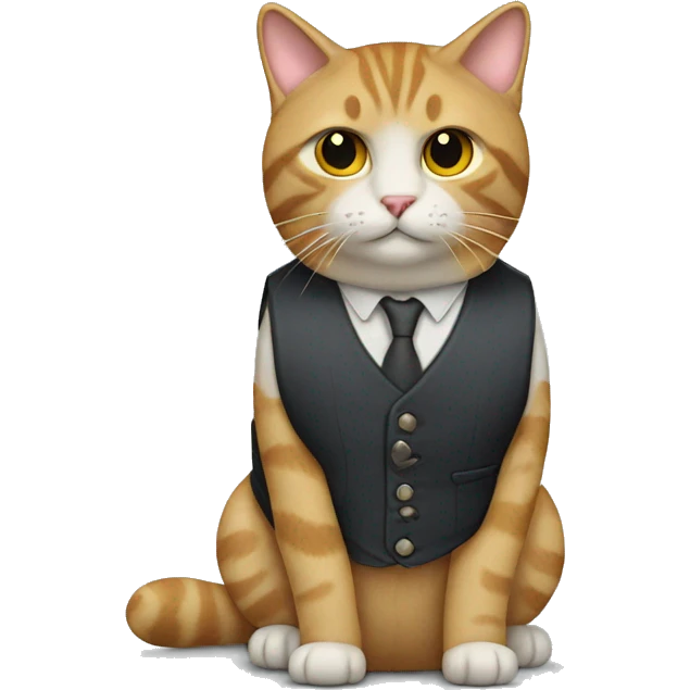 Cat with a vest emoji