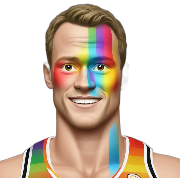 Jonathan Toews as rainbow beach bum emoji
