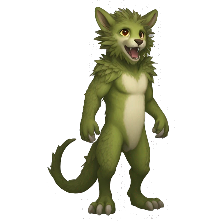 Anthro Wickerbeast full body emoji