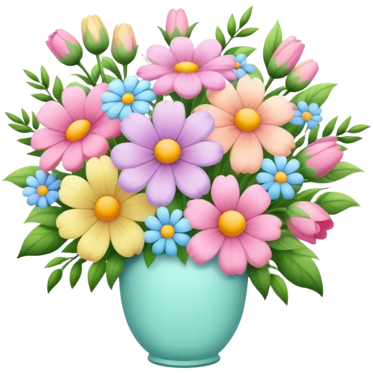 Pastel flower bouquet, huge one emoji