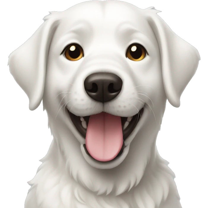 White dog happy emoji