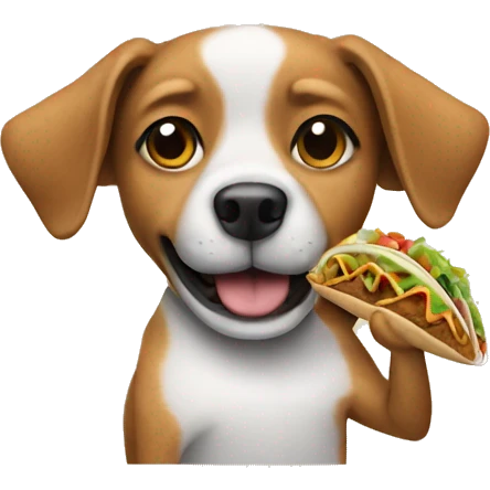 Dog eating tacos emoji