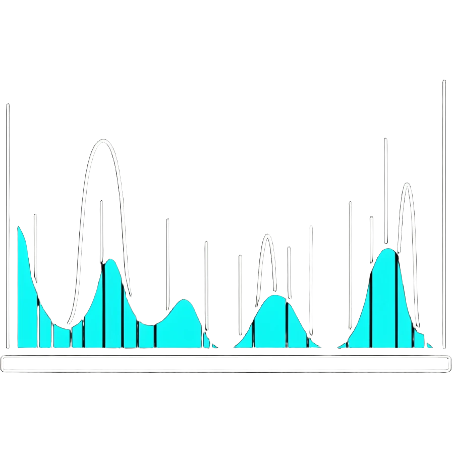 Electronic music visualizer with vibrant soundwaves emoji