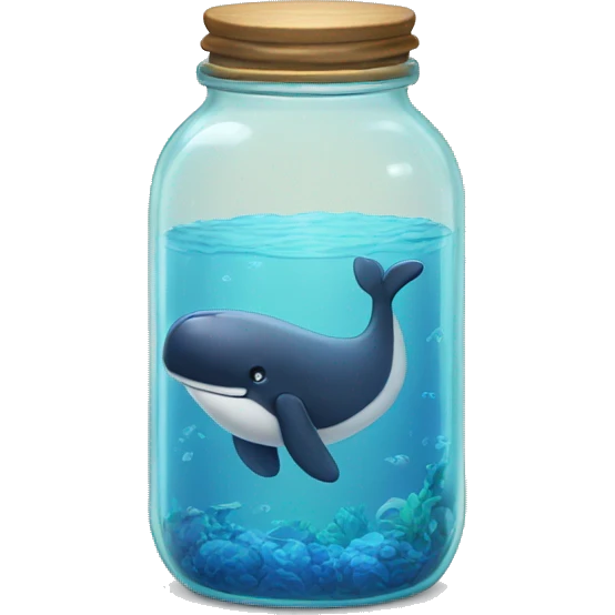 a whale in a jar emoji