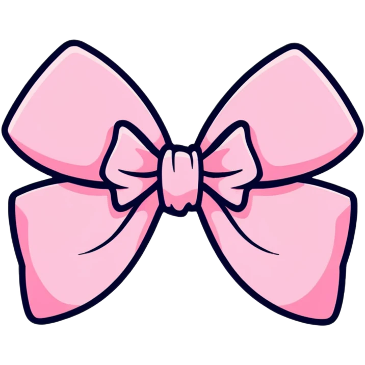 Pink bow emoji