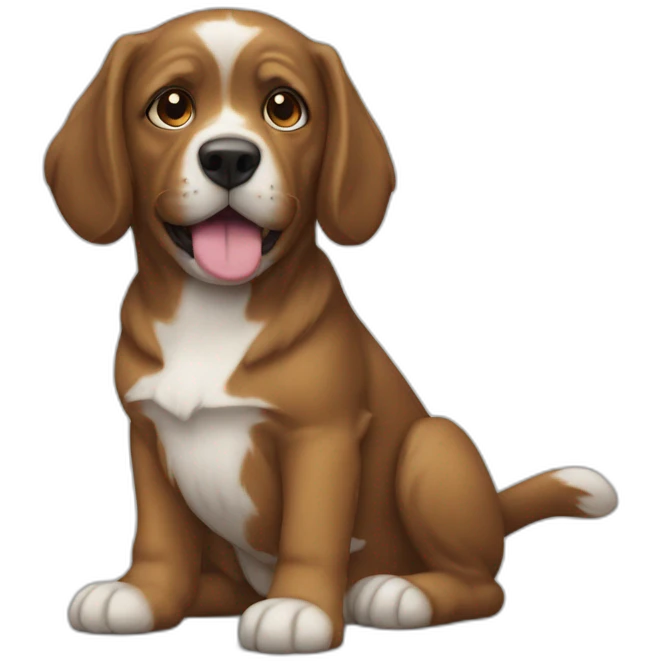 Chat sur chien emoji