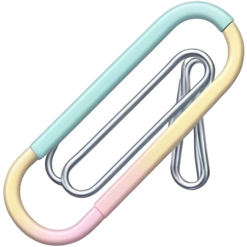 pastel paper clip emoji