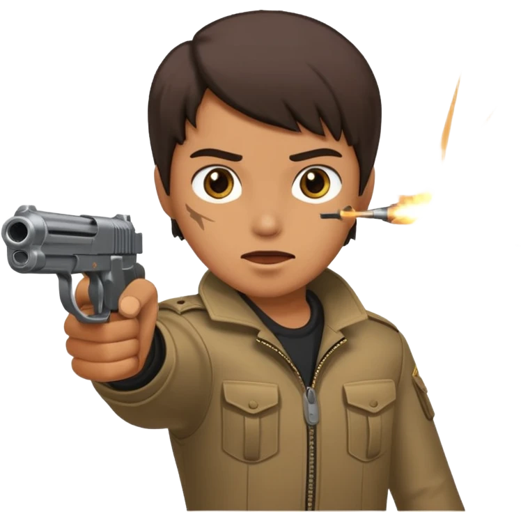 Neo matrix gun shot emoji