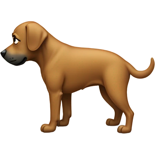 Dog pooping emoji