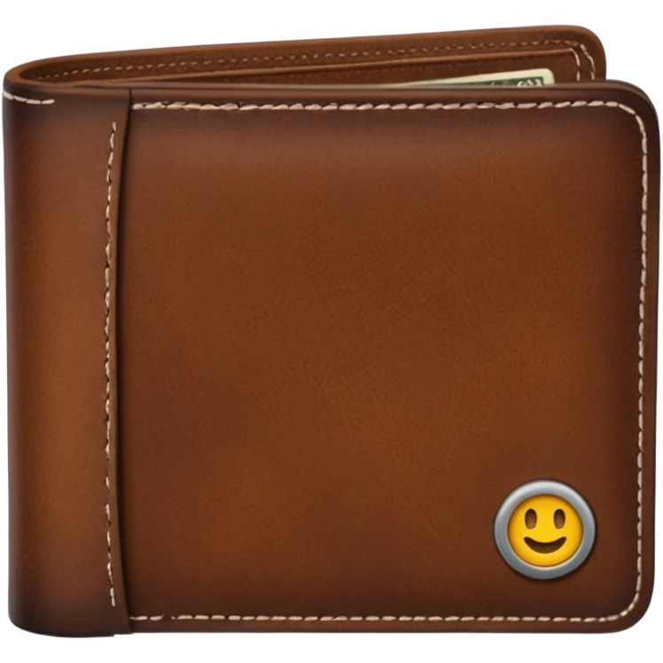 classic foldable leather wallet.
 emoji