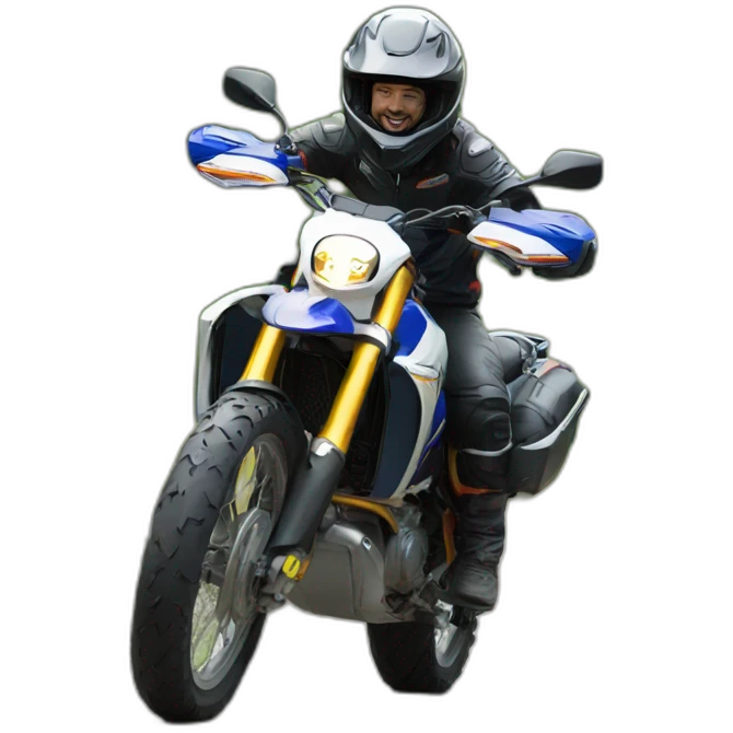 Moto qui traverse une bute  emoji