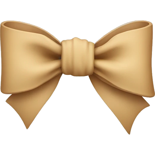 sand colored bow emoji