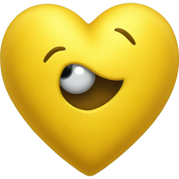 cuore giallo con fiocco  emoji
