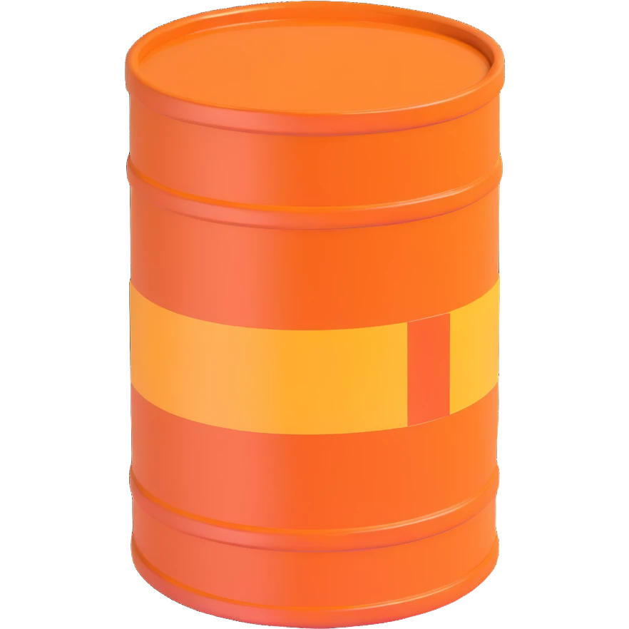 orange road construction barrel emoji