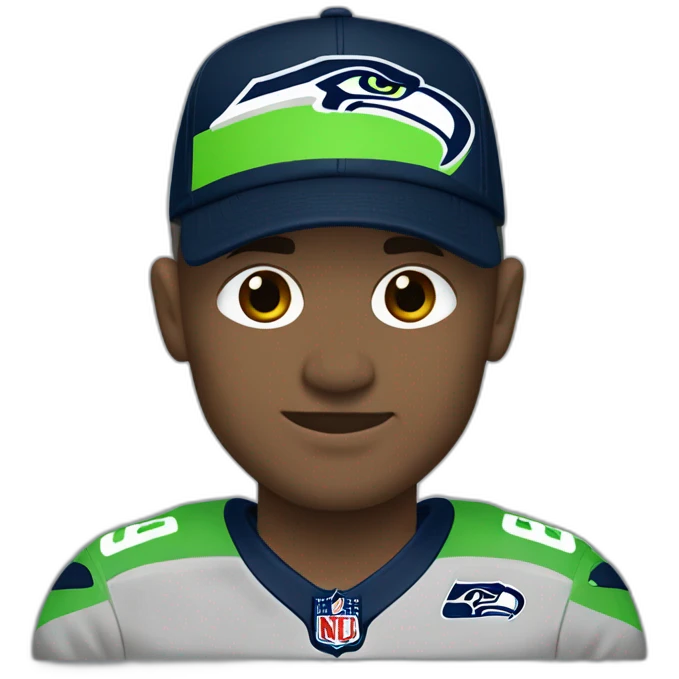 Andy Dooley wearing Seahawks jersey emoji