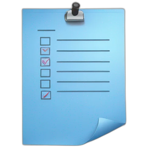 check list blue emoji