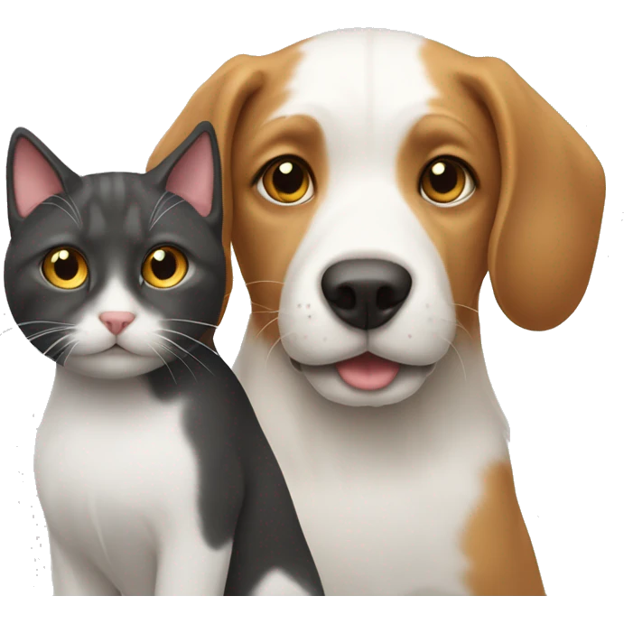 Dog and a cat emoji
