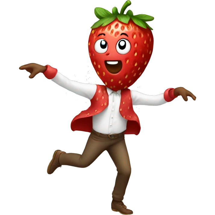 dancing strawberries emoji