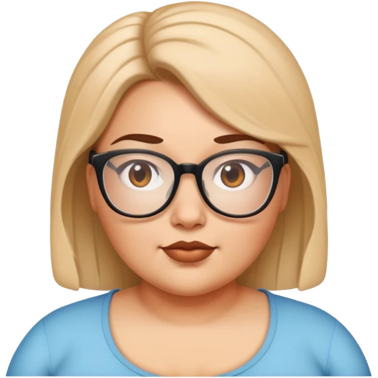 Жирная бабища в очках emoji