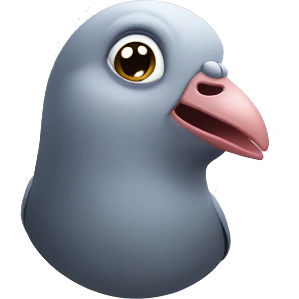 pigeon face crying laughing emoji