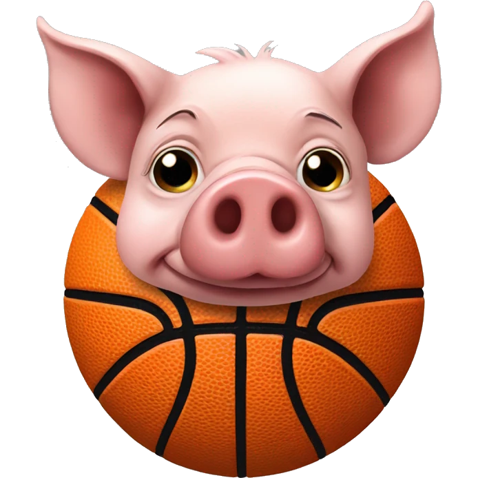 Pig on top of basketball  emoji