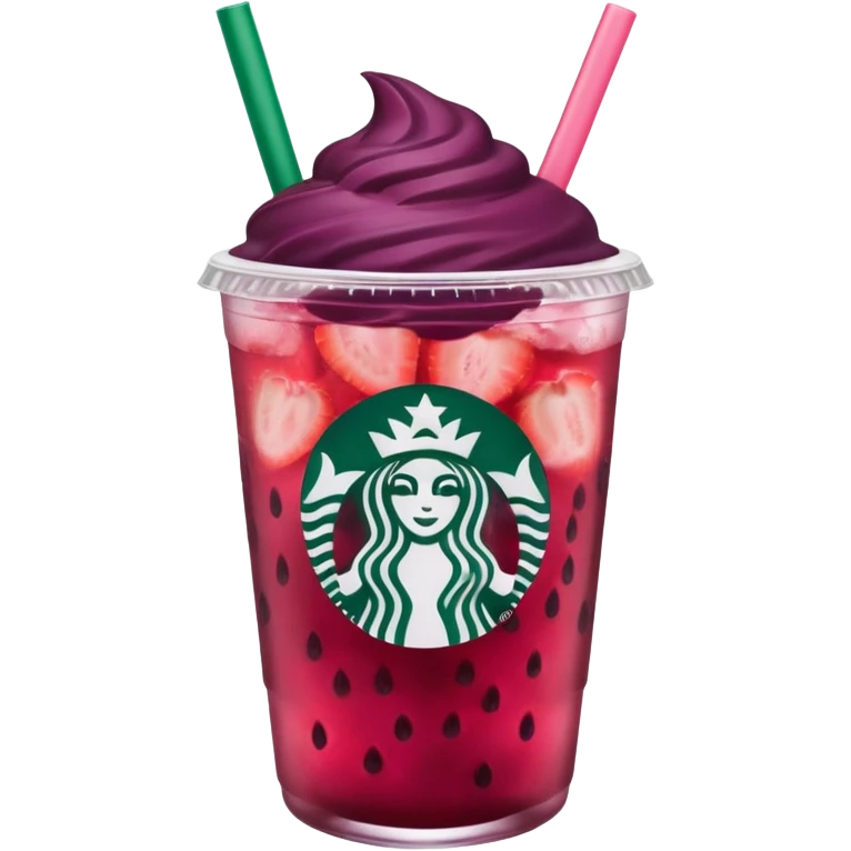 Starbucks strawberry açaí refresher  emoji