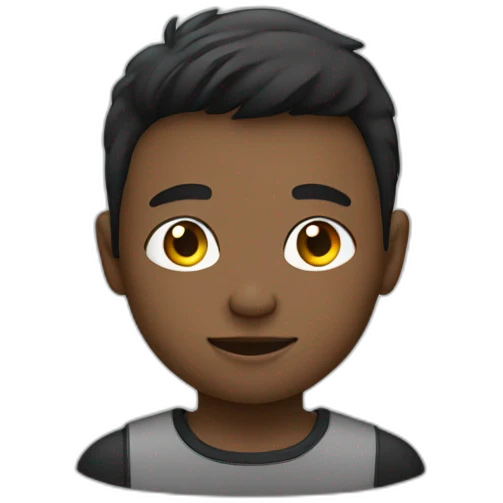 one boy in pc, creating a brand emoji