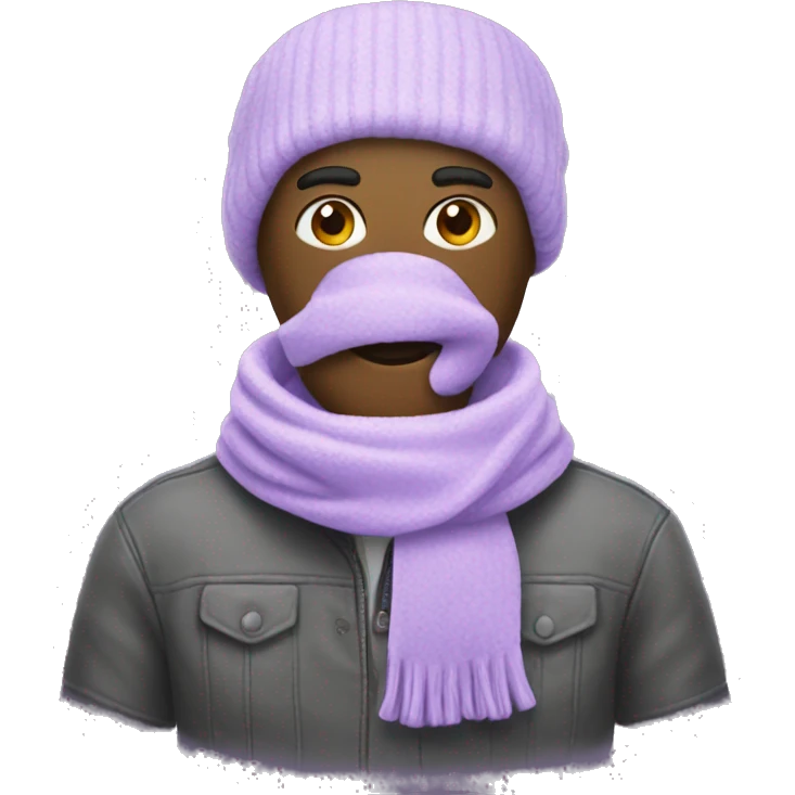 Pastel purple muffler emoji