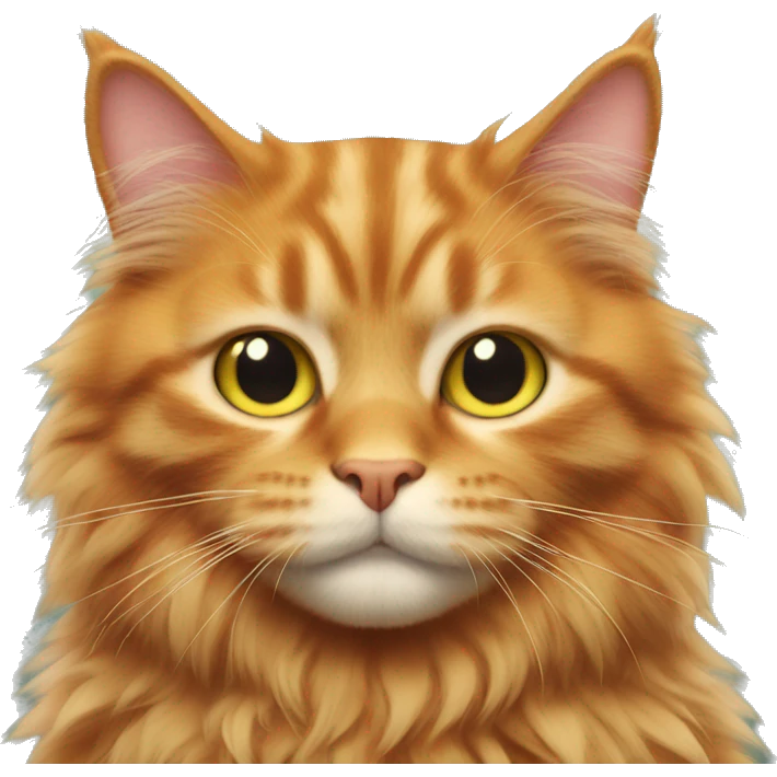 Fluffy ginger cat emoji
