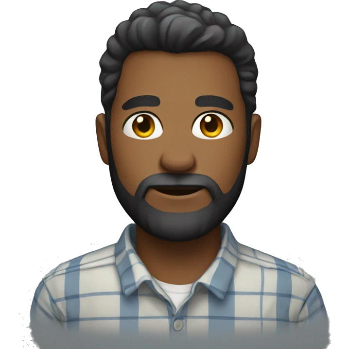male with beard in shirt emoji