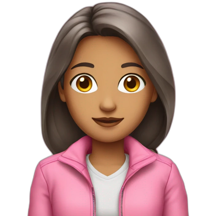 nice pink jacket - girl emoji