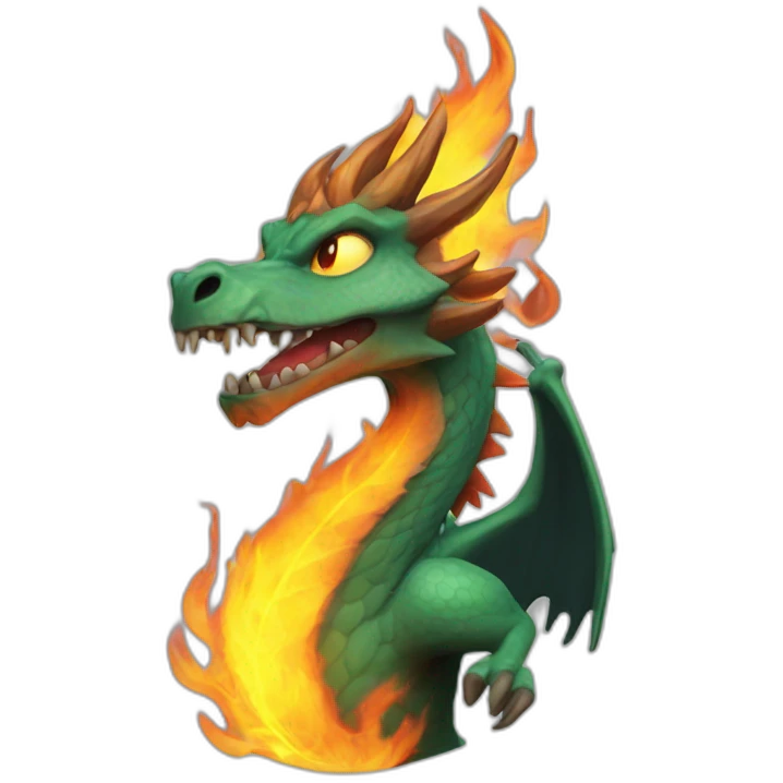 Dracofeu flamme emoji