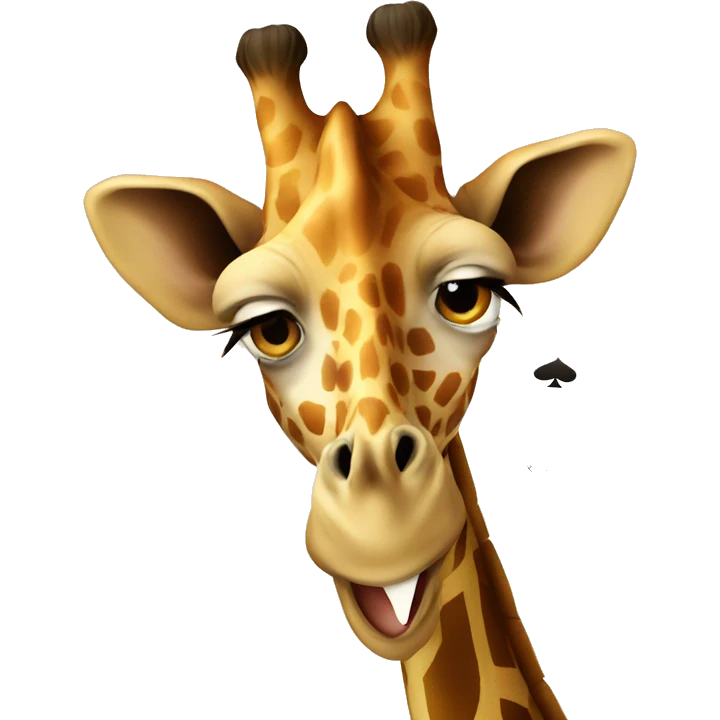 Giraffe playing poker emoji