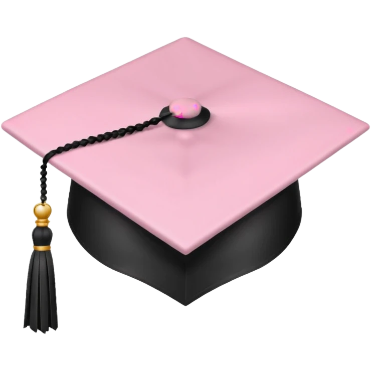 light pink graduation hat emoji