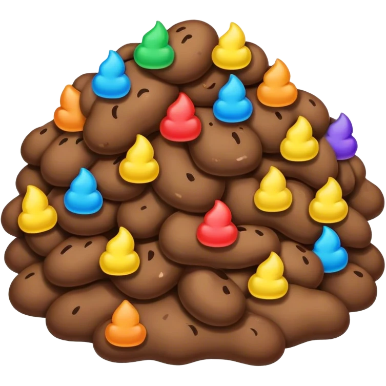 Rainbow poop color full *Old Emojis* emoji