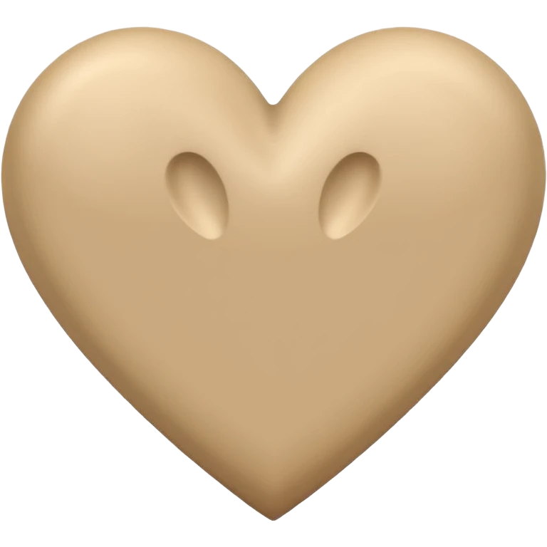 Beige heart emoji
