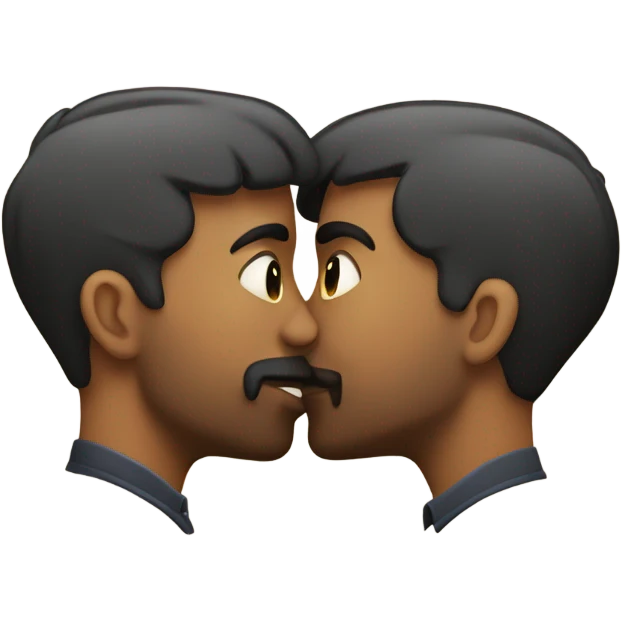 To men kissing emoji